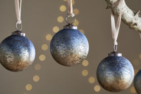 Pasali Baubles - Blue Smoke - (Set of 4)