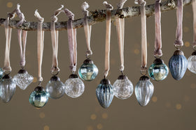 Adisa Bauble Jar - Antique Teal & Clear - (Set of 16)