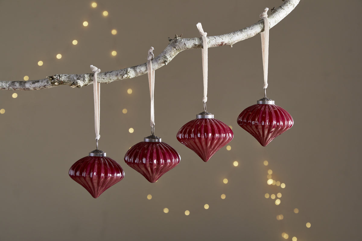 Nagala Baubles - Merlot (Set of 4)