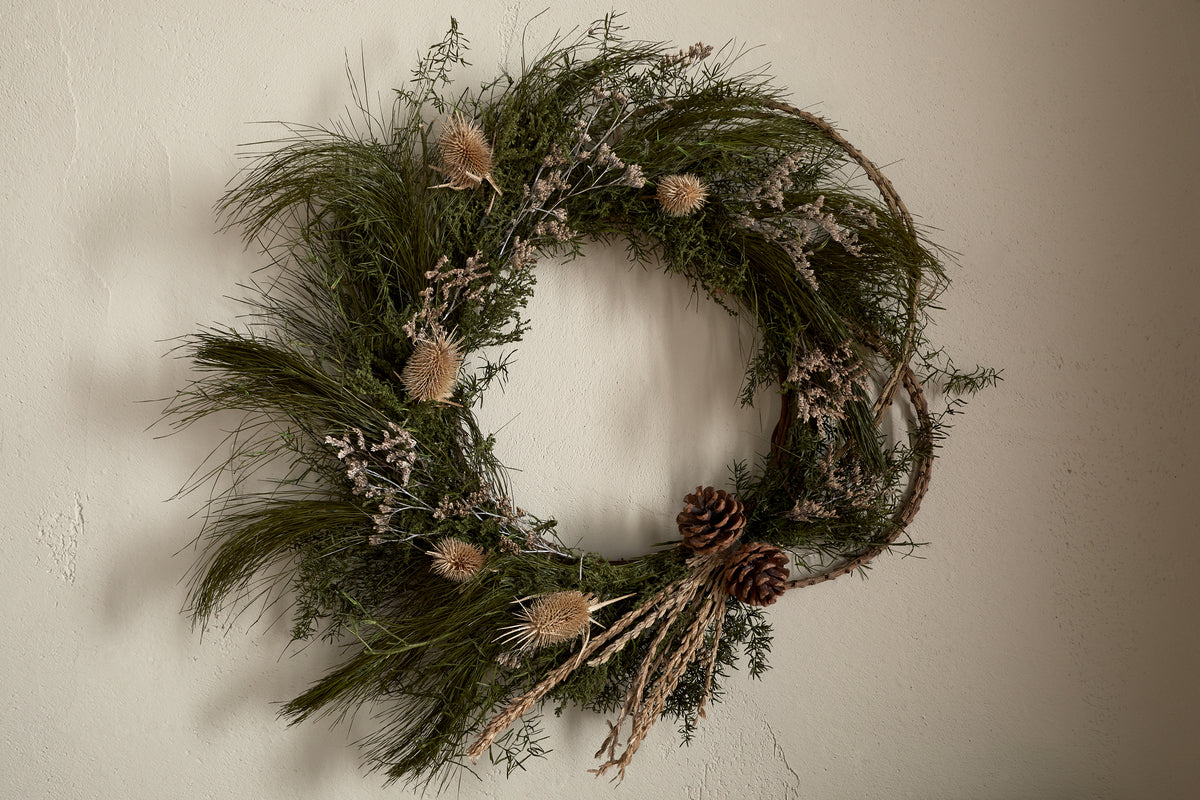 Adiela Wreath - Natural & Moss