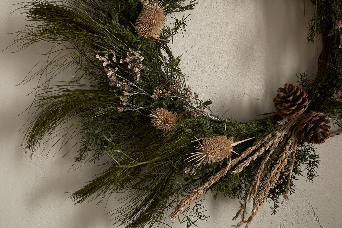 Adiela Wreath - Natural & Moss
