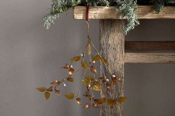 Parili Glass Leaf Swag - Ochre