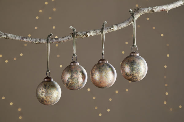 Mavu Baubles - Rustic Bronze & Green (Set of 4)