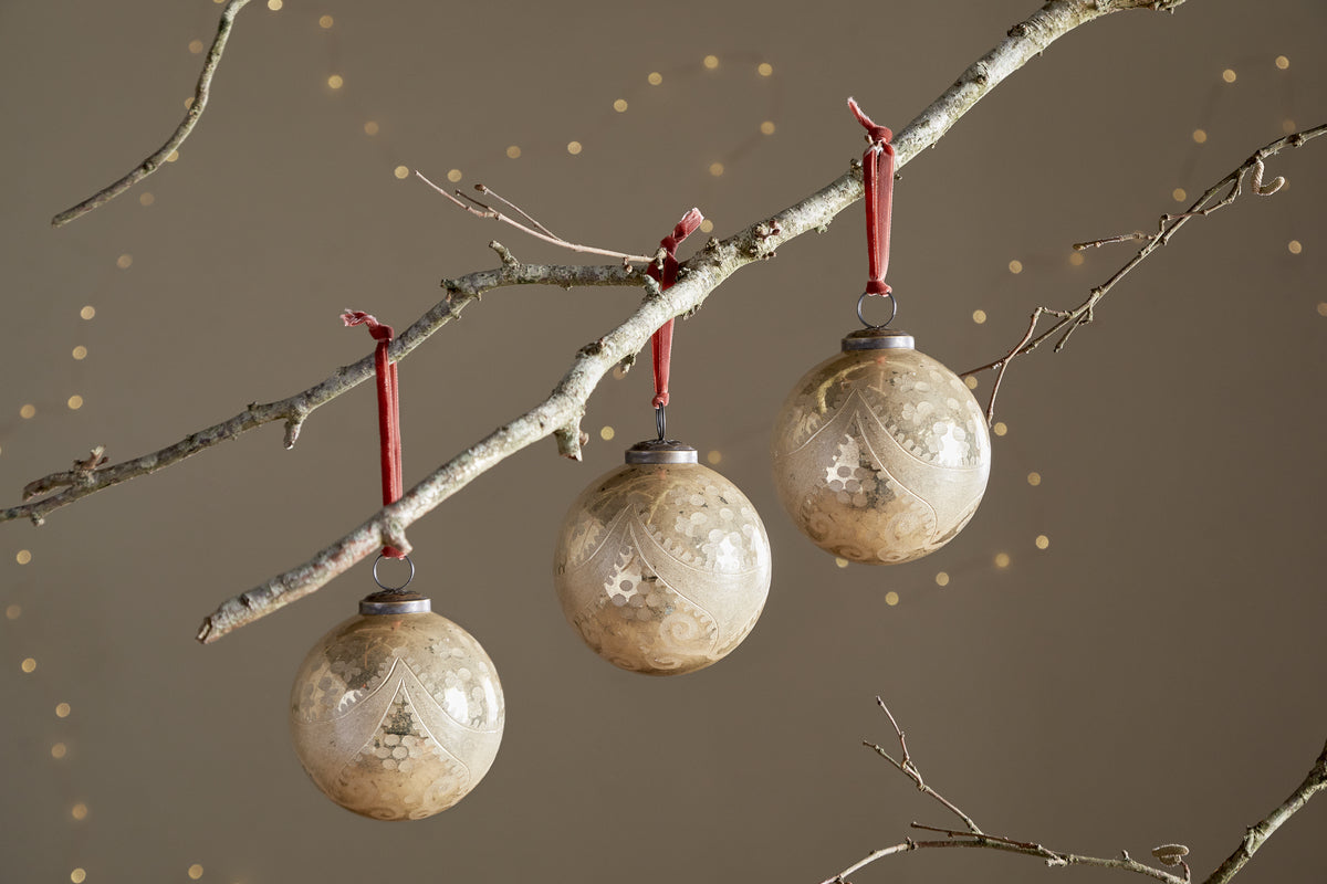Kecci Baubles - Antique Champagne - (Set of 3)