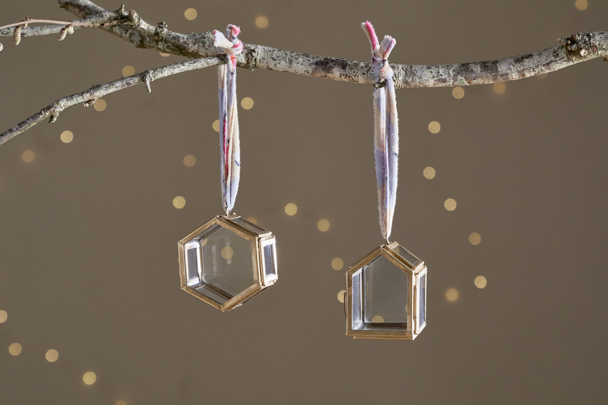 Tiny Kiko Box Decorations - Antique Brass (Set of 2)