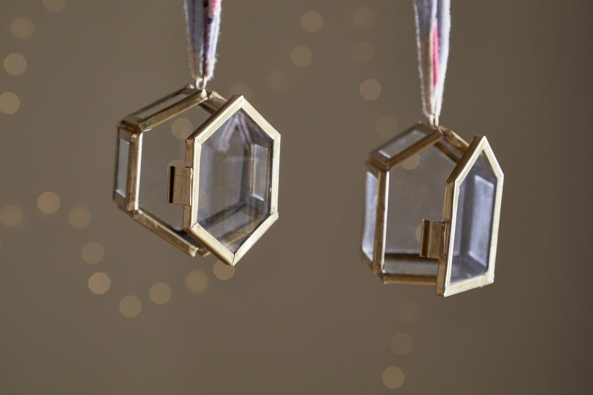 Tiny Kiko Box Decorations - Antique Brass (Set of 2)