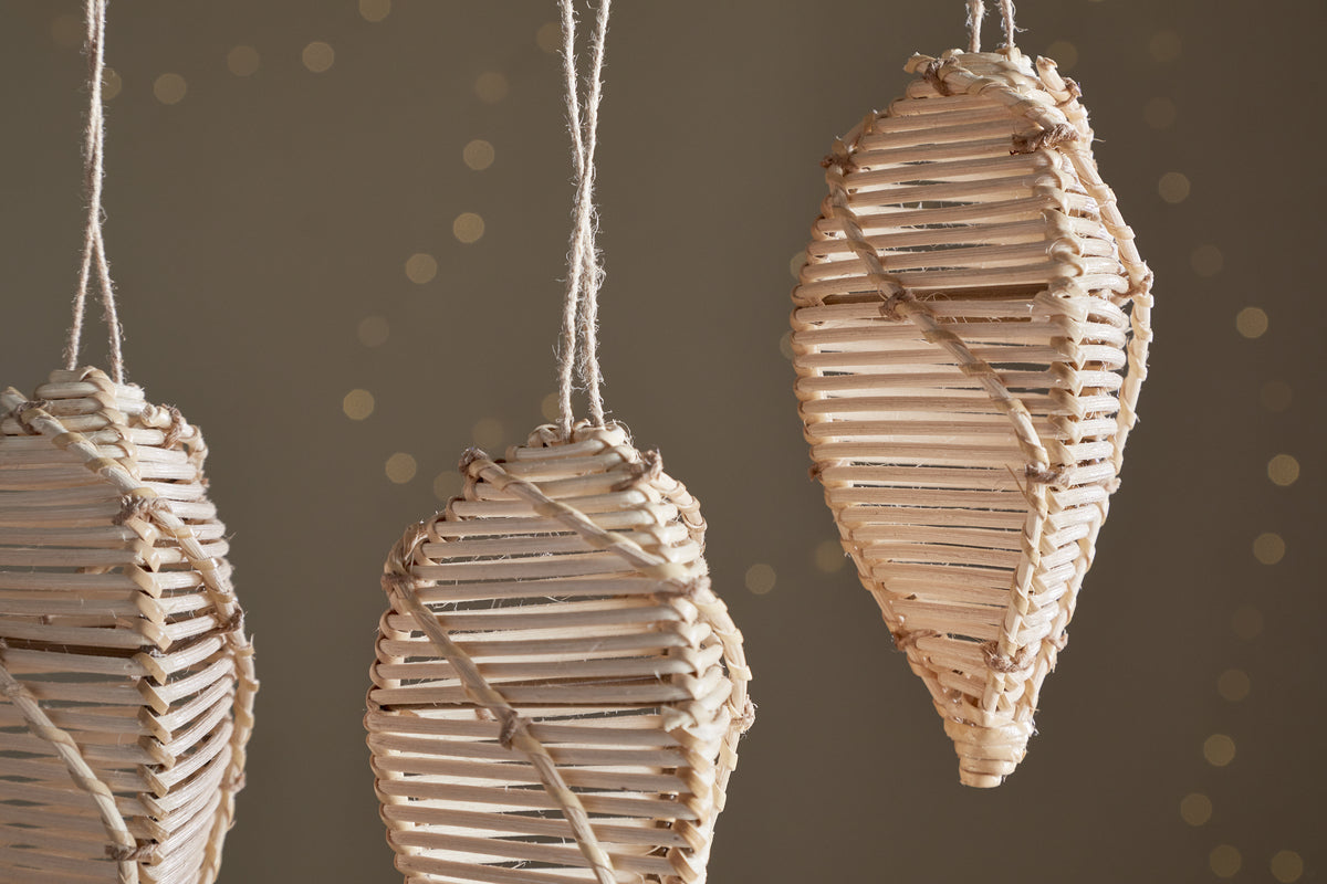 Sempala Wicker Baubles - Natural (Set of 3)