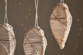 Sempala Wicker Baubles - Natural - (Set of 3)
