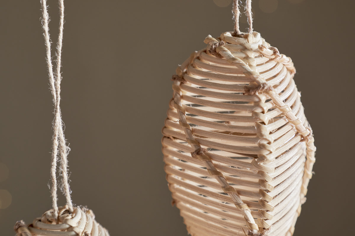 Sempala Wicker Baubles - Natural (Set of 3)