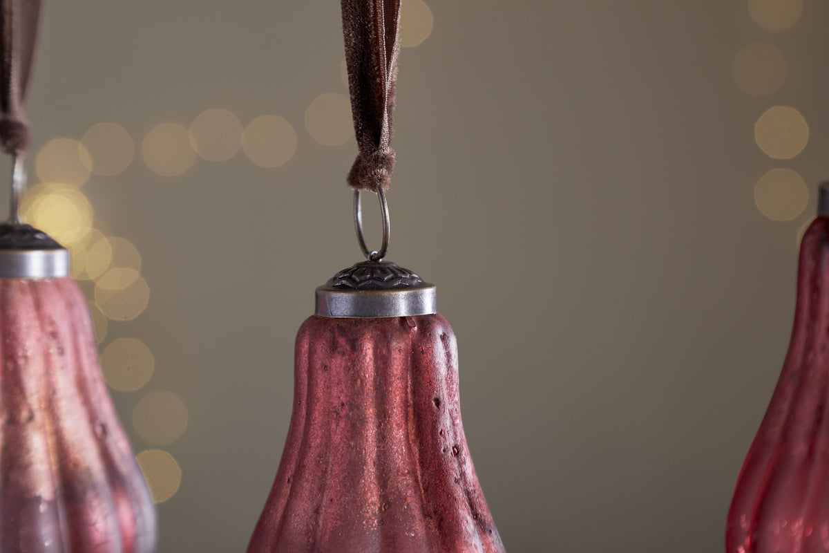 Pannee Drop Baubles - Merlot (Set of 4)