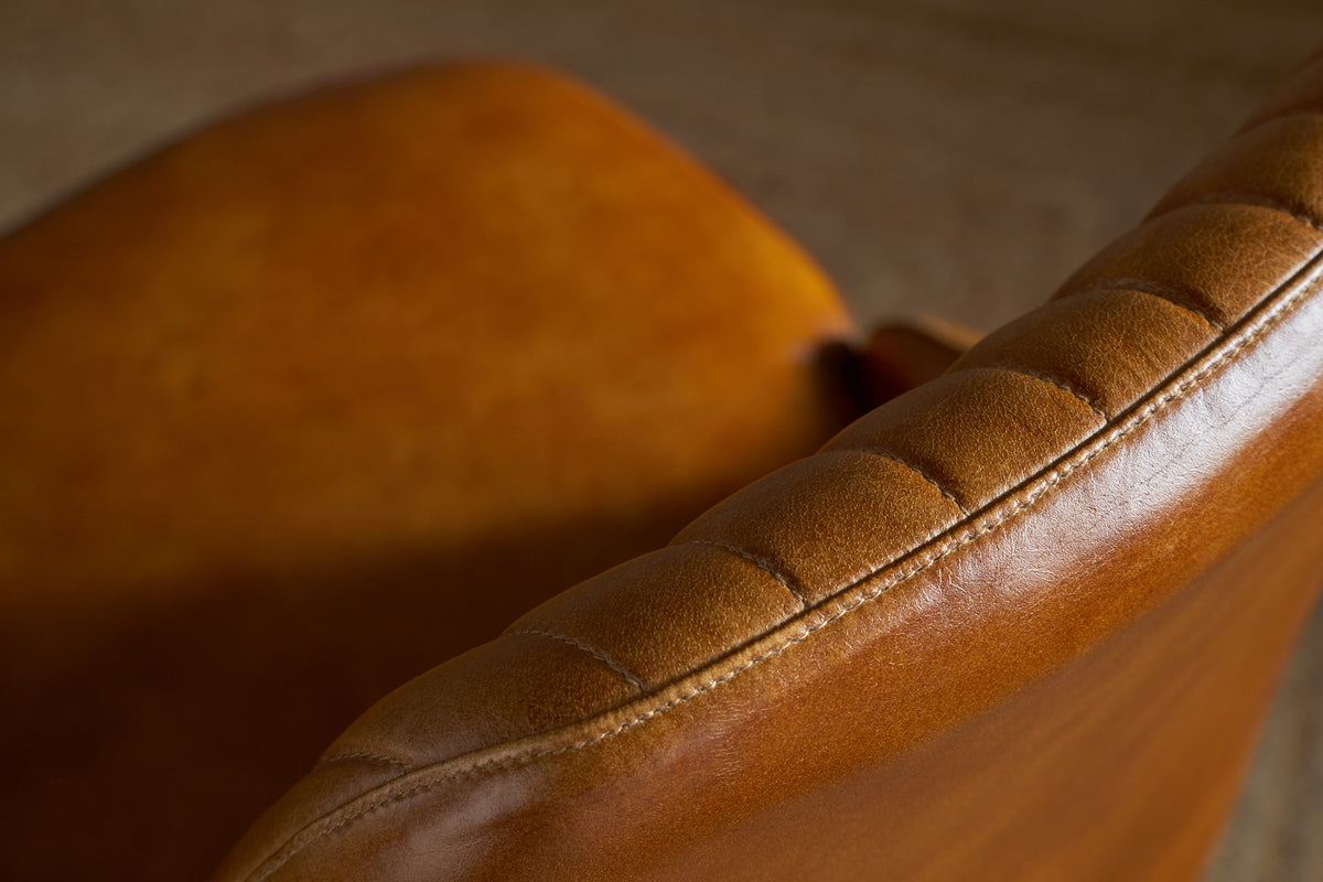 Harsha Leather Dining Chair - Aged Tan