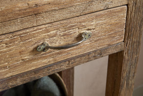 Ibo Reclaimed Wood 4 Drawer Console Table - Natural