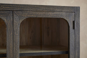 Valin Mango Wood & Glass Cabinet - Natural