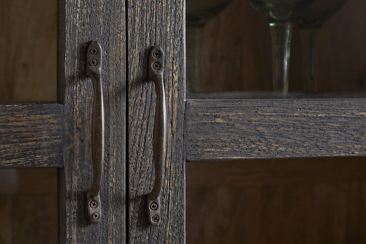 Valin Mango Wood & Glass Cabinet - Natural