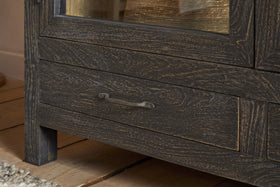 Valin Mango Wood & Glass Cabinet - Natural
