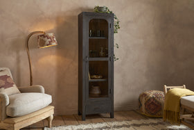 Valin Mango Wood & Glass Cabinet - Natural