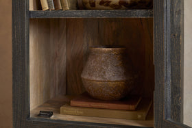 Valin Mango Wood & Glass Cabinet - Natural