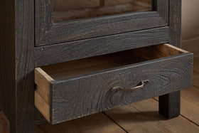 Valin Mango Wood & Glass Cabinet - Natural