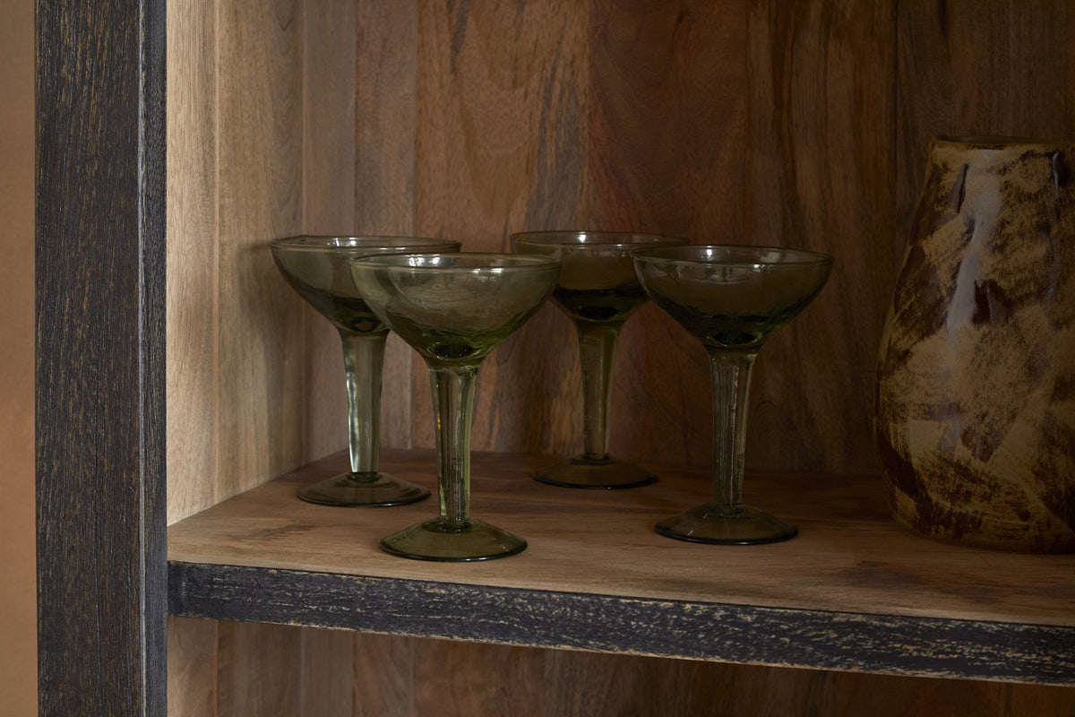 Valin Mango Wood & Glass Cabinet - Natural