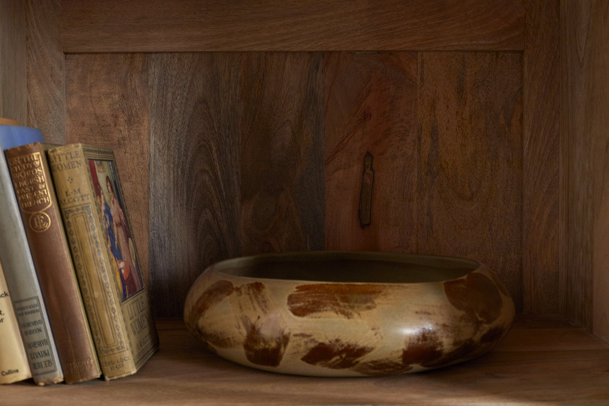 Valin Mango Wood & Glass Cabinet - Natural
