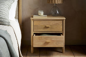 Sri Mango Wood Bedside Table - Natural