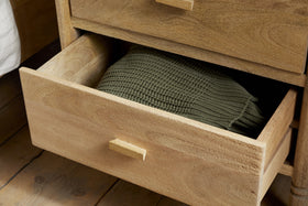Sri Mango Wood Bedside Table - Natural