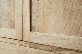 Sri Mango Wood Wardrobe - Natural