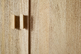Sri Mango Wood Wardrobe - Natural