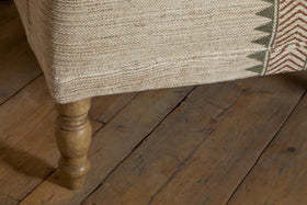 Zairya Jute & Cotton Armchair - Natural & Rust