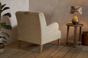 Zairya Jute & Cotton Armchair - Natural & Rust