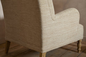 Zairya Jute & Cotton Armchair - Natural & Rust
