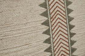 Zairya Jute & Cotton Armchair - Natural & Rust
