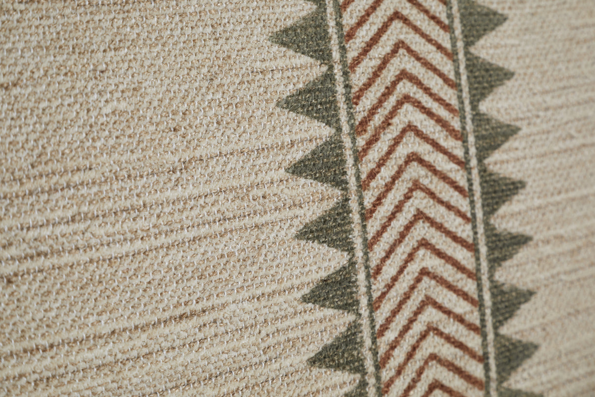 Zairya Jute & Cotton Armchair - Natural & Rust