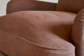 Abe Linen Deconstructed Armchair - Rust