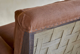 Abe Linen Deconstructed Armchair - Rust