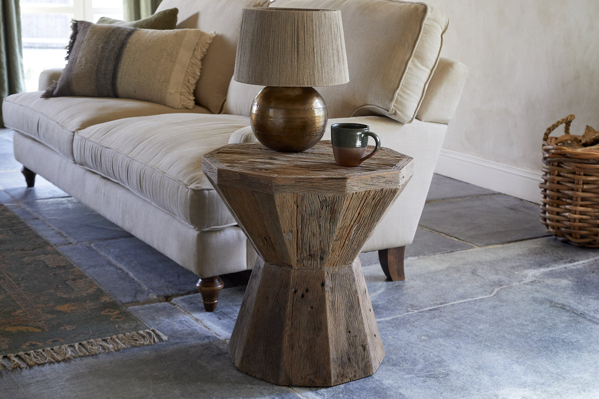 Juhi Reclaimed Wood Side Table - Natural