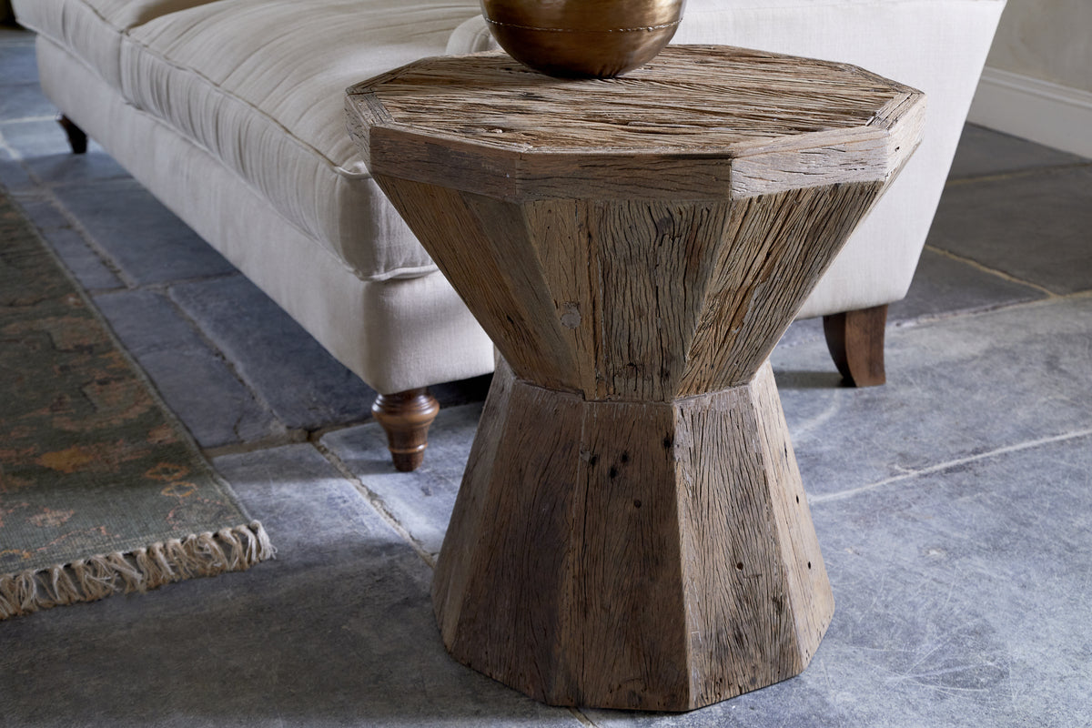 Juhi Reclaimed Wood Side Table - Natural