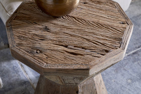 Juhi Reclaimed Wood Side Table - Natural