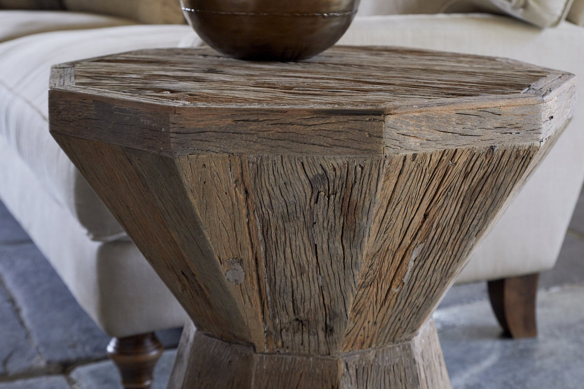 Juhi Reclaimed Wood Side Table - Natural