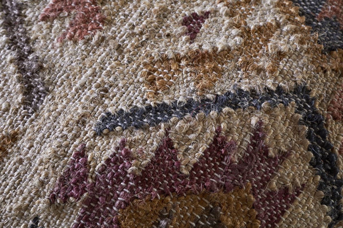 Barir Kilm Upholstered Pouf - Multi