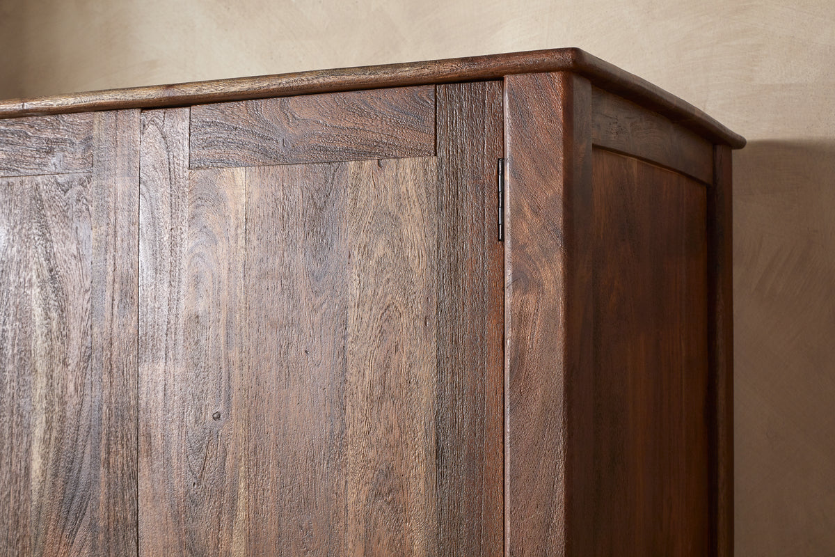 Anbu Acacia Wardrobe - Washed Walnut