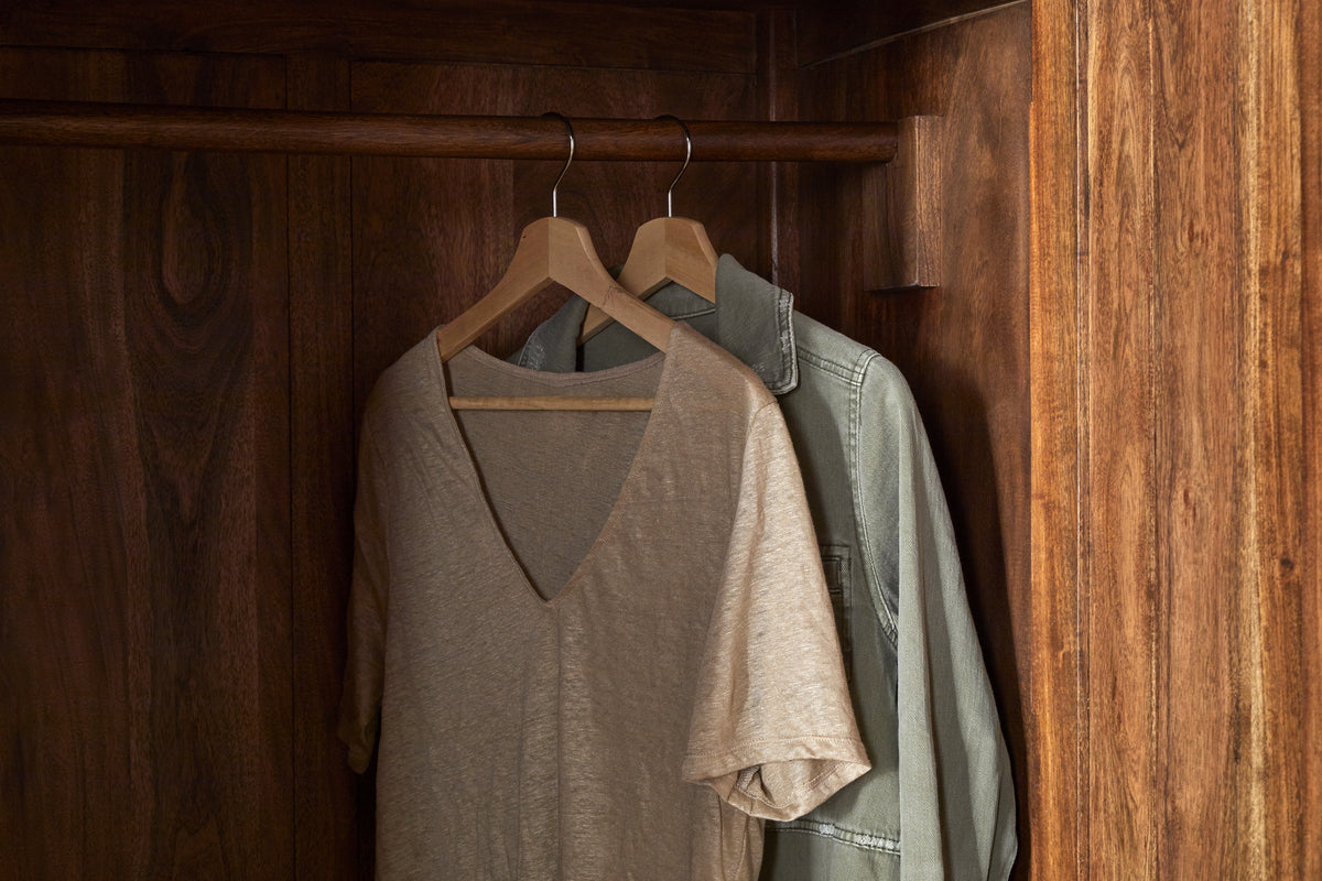 Anbu Acacia Wardrobe - Washed Walnut