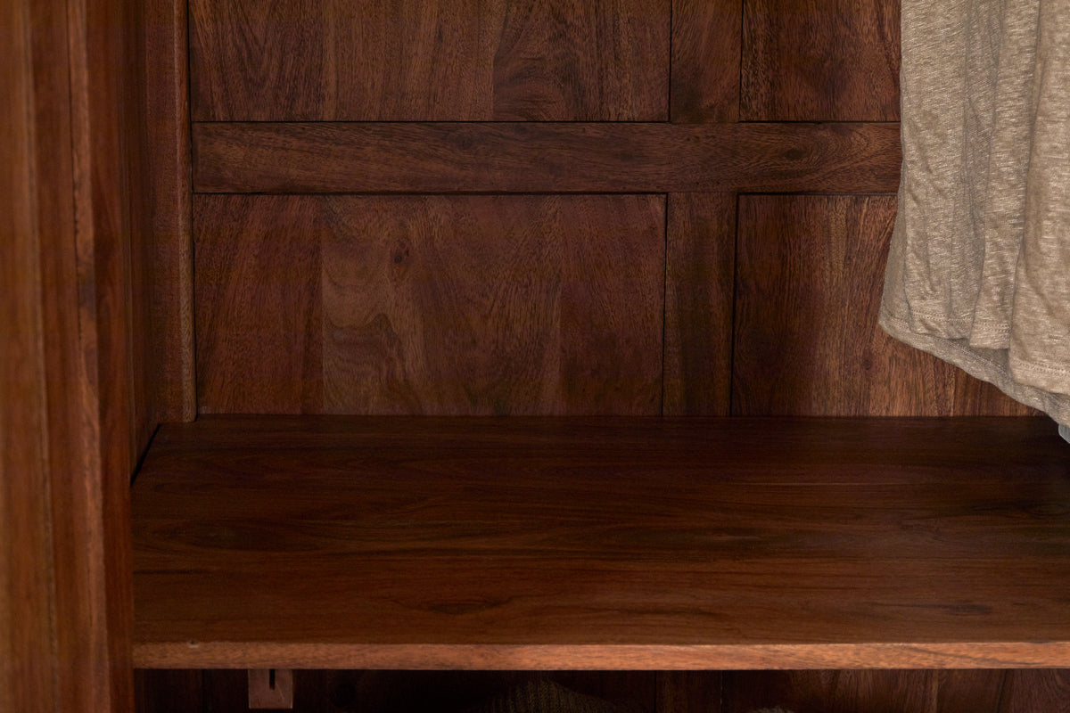 Anbu Acacia Wardrobe - Washed Walnut