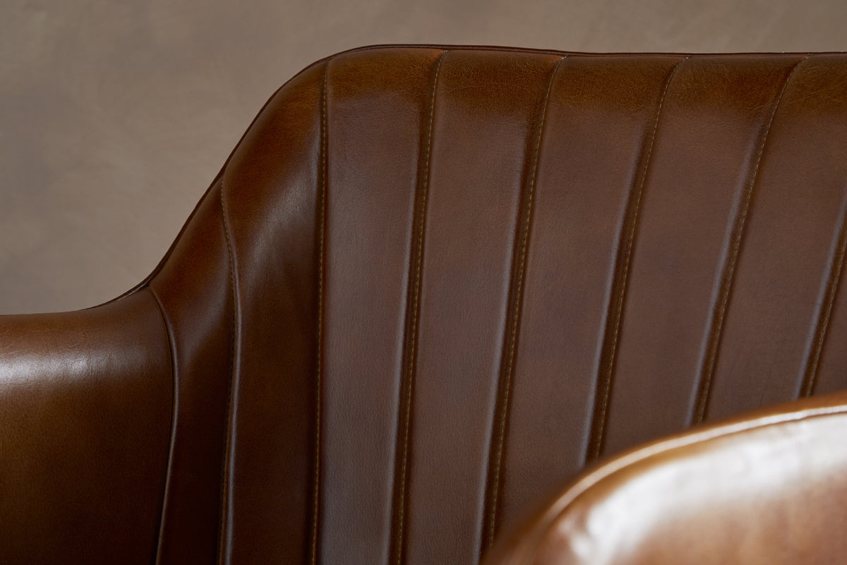 Lal Leather Armchair - Aged Tan