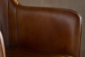Lal Leather Armchair - Aged Tan