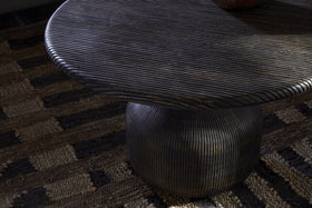 Vivan Grooved Coffee Table - Charcoal
