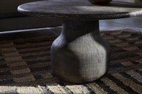 Vivan Grooved Coffee Table - Charcoal