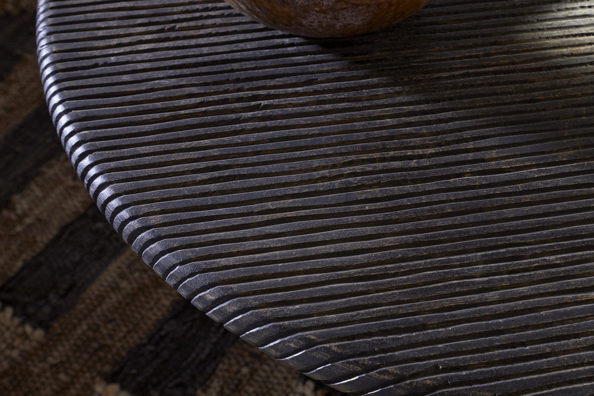 Vivan Grooved Coffee Table - Charcoal