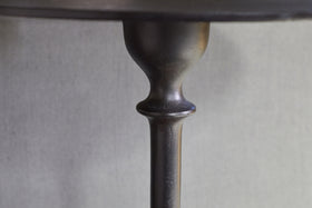 Lahar Cast Metal Tall Side Table - Aged Black