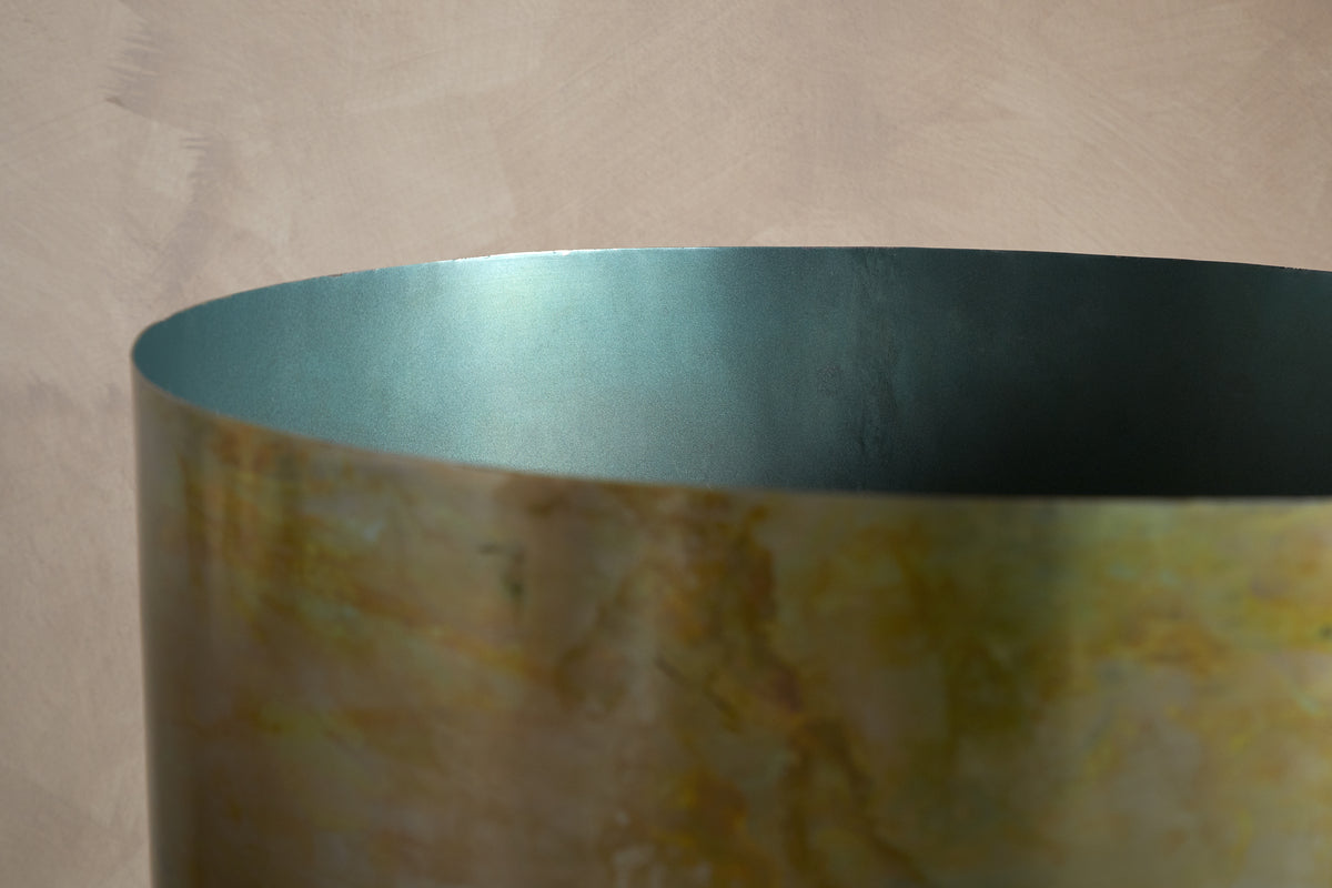 Jani Metal Planter - Oxidised Metal